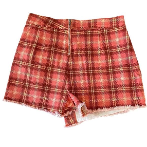 ⭐️5/$25 SO Orange, Pink and Red Plaid Skort - Picture 2 of 2
